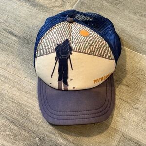 Vintage Patagonia Mesh -Worn Wear- Climbing Backpacker Explorer Logo Trucker Hat